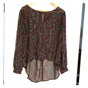 High - low sheer top